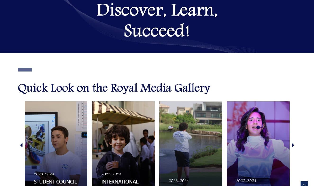 The Royal British International School screen